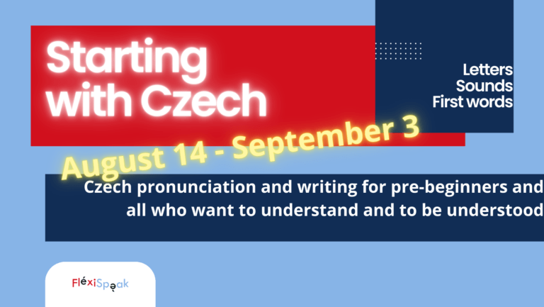 Úvodní obrázek Starting with Czech Aug 14 - Sept 3 2023
